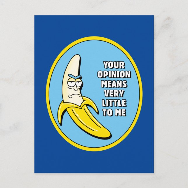 RICK UND MORTY™ | Banana Rick Abzeichen Einladungspostkarte (Vorderseite)