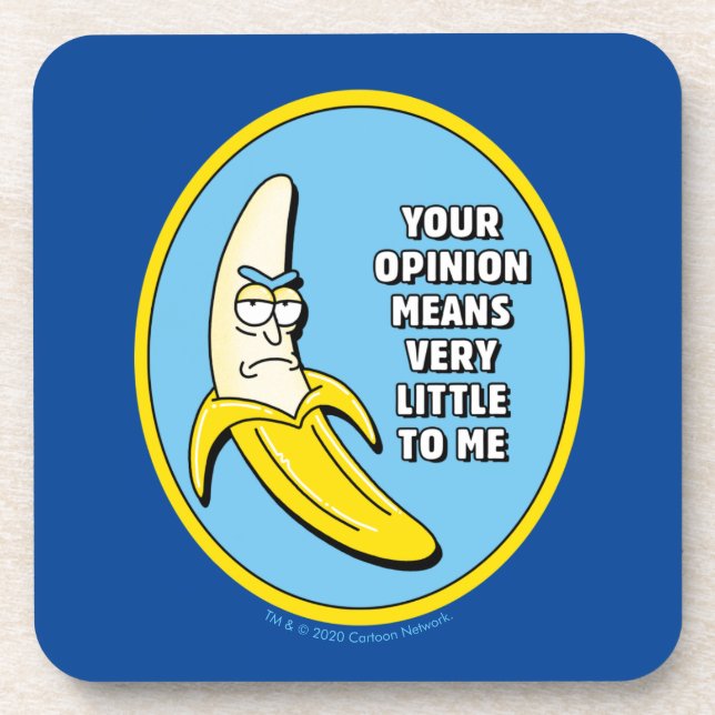 RICK UND MORTY™ | Banana Rick Abzeichen Getränkeuntersetzer (Vorderseite)
