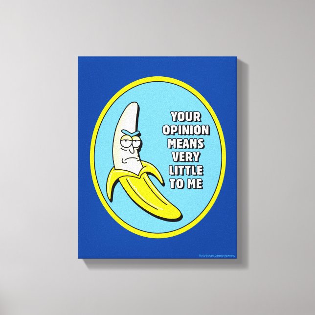 RICK UND MORTY™ | Banana Rick Abzeichen Leinwanddruck (Vorderseite)