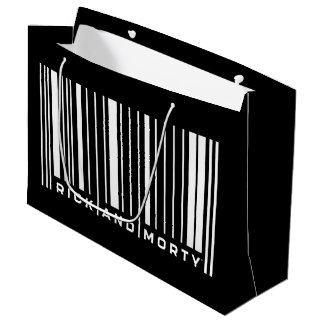 Rick und Morty Bar Code Graphic Große Geschenktüte