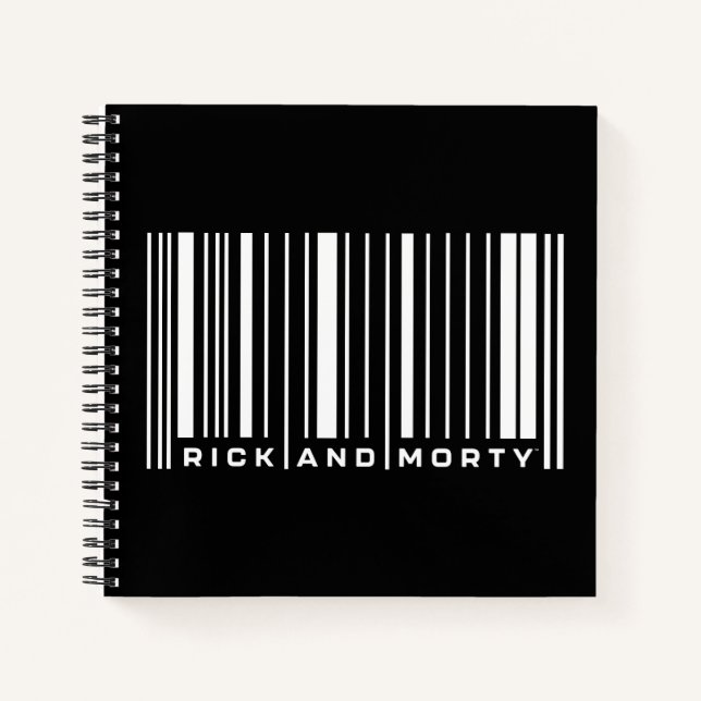 Rick und Morty Bar Code Graphic Notizbuch (Vorderseite)