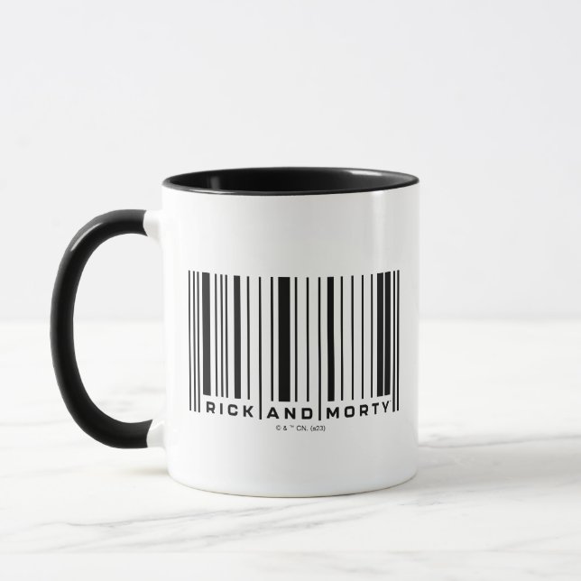 Rick und Morty Bar Code Graphic Tasse (Links)