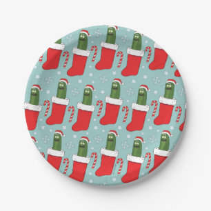 Rick und Morty Christmas Pickle Rick Pattern Pappteller