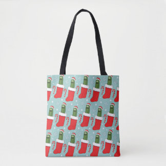 Rick und Morty | Christmas Pickle Rick Pattern Tasche