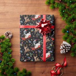 Rick und Morty | Christmas Reindeer Sleigh Pattern Geschenkpapier
