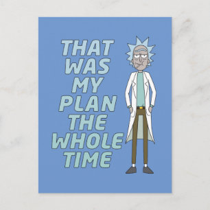 RICK UND MORTY™ Das war mein Plan die ganze Zeit Einladungspostkarte