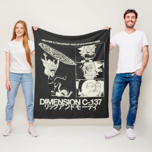 RICK UND MORTY™   Dimension C-137 Fleecedecke