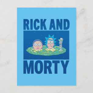 RICK UND MORTY™   Durchqueren des Portals Einladungspostkarte