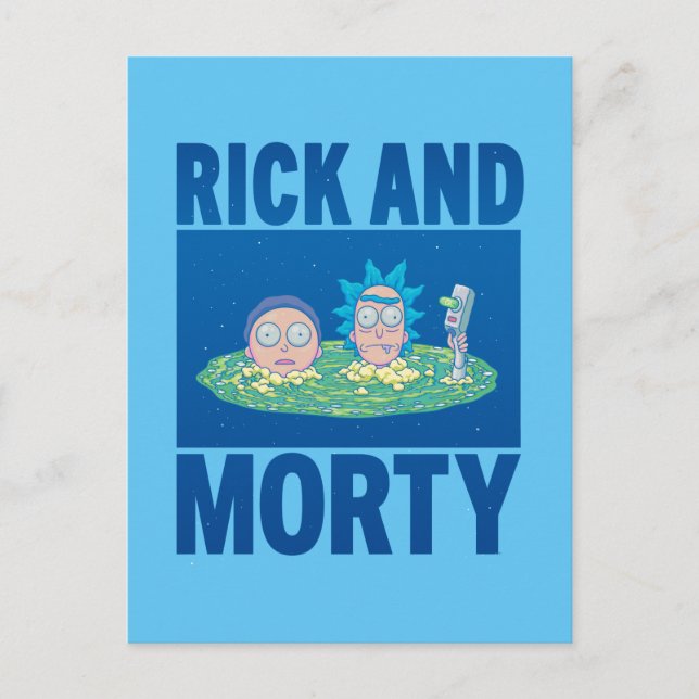 RICK UND MORTY™ | Durchqueren des Portals Einladungspostkarte (Vorderseite)