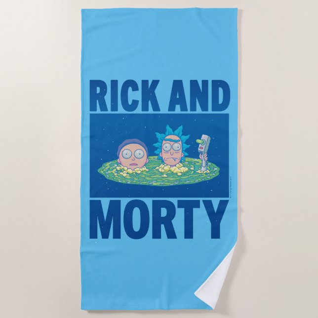 RICK UND MORTY™ | Durchqueren des Portals Strandtuch (Vorderseite)