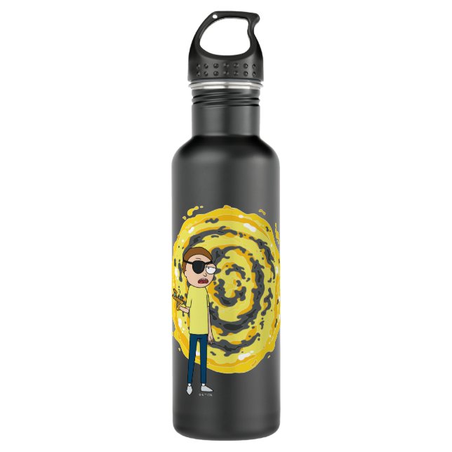 RICK UND MORTY™ | Evil Morty Portal Edelstahlflasche (Vorderseite)