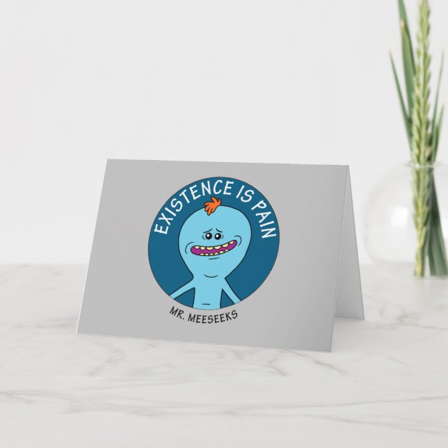 RICK UND MORTY™ | Existenz ist Schmerz Karte (Vorderseite)