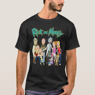 Rick und Morty Familie mit Freunden Geschenk T-Shirt