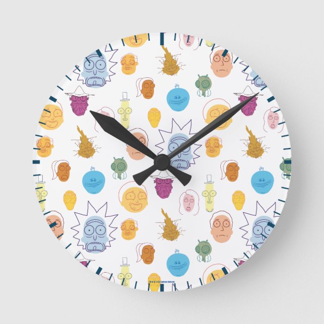 RICK UND MORTY™ | Get Schwifty Runde Wanduhr (Vorderseite)
