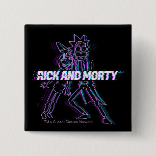 RICK UND MORTY™ Glitched Rick and Morty Button