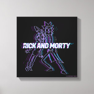 RICK UND MORTY™ Glitched Rick and Morty Leinwanddruck