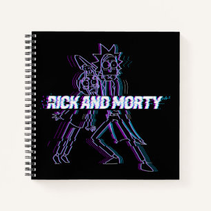 RICK UND MORTY™   Glitched Rick and Morty Notizbuch
