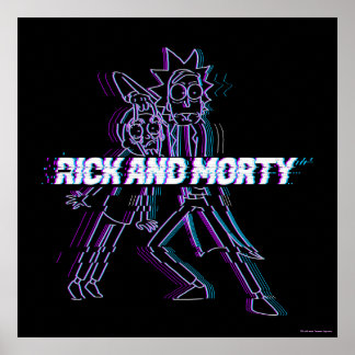 RICK UND MORTY™ | Glitched Rick and Morty Poster