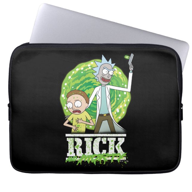 RICK UND MORTY™ | Grüner Splash Laptopschutzhülle (Vorderseite)