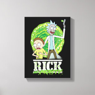 RICK UND MORTY™   Grüner Splash Leinwanddruck