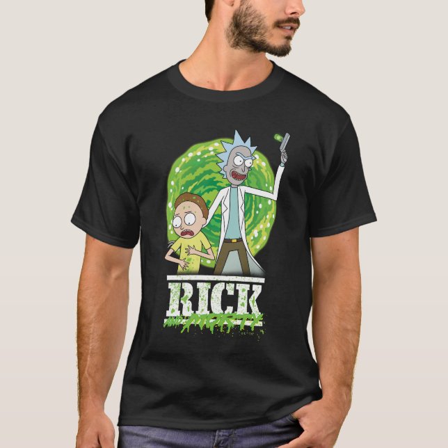 RICK UND MORTY™ | Grüner Splash T-Shirt (Vorderseite)