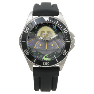 RICK UND MORTY™   Illustriert Space Flight Graph Armbanduhr