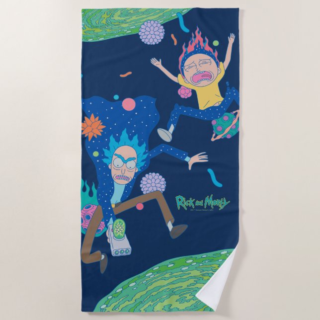 RICK UND MORTY™ | Infizierter Portal-Jump Strandtuch (Vorderseite)