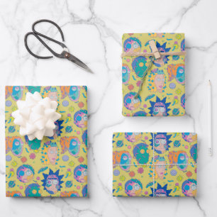 RICK UND MORTY™ Infiziertes Smith-Familienmuster Geschenkpapier Set