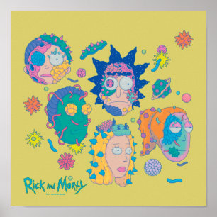 RICK UND MORTY™ Infiziertes Smith-Familienmuster Poster