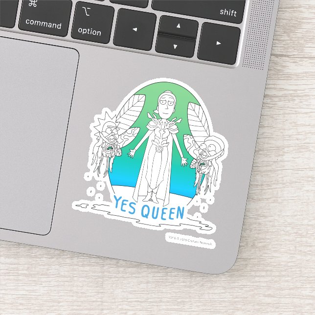 RICK UND MORTY™ | Ja Queen Aufkleber (Detail)