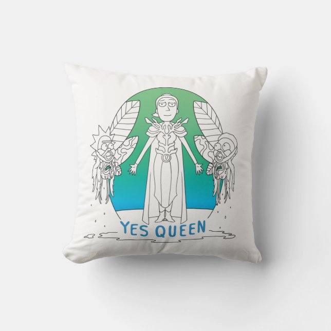RICK UND MORTY™ | Ja Queen Kissen (Vorderseite)