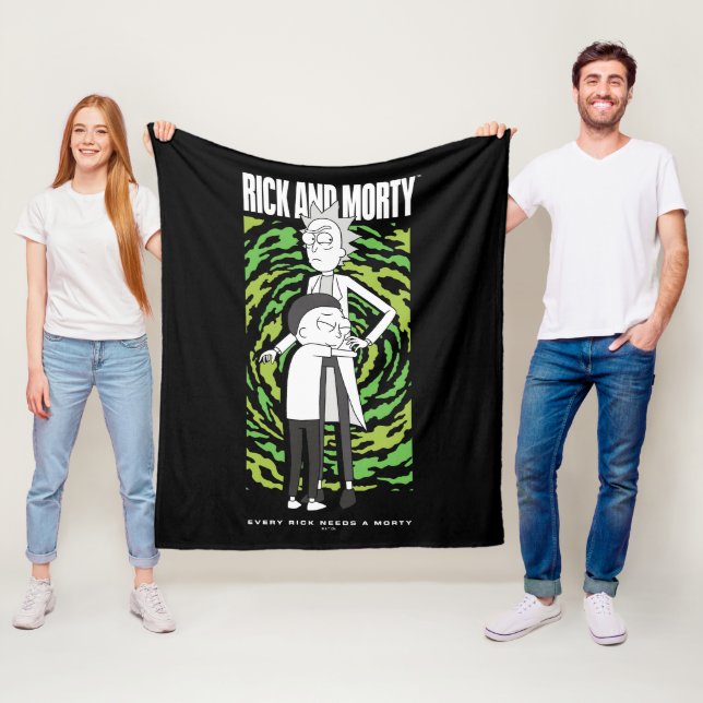 RICK UND MORTY™ | Morty Hugging Rick Fleecedecke (Beispiel)