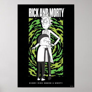 RICK UND MORTY™   Morty Hugging Rick Poster