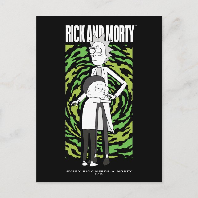 RICK UND MORTY™ | Morty Hugging Rick Postkarte (Vorderseite)