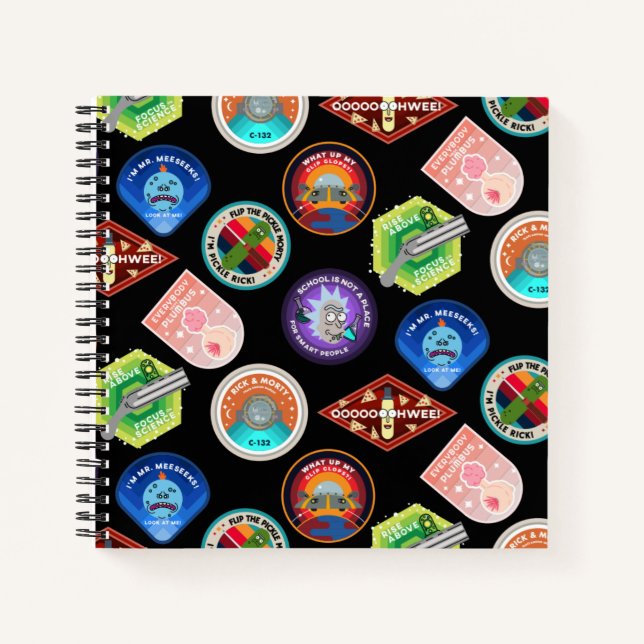 RICK UND MORTY™ | Muster für Außenraummuster Notizbuch (Vorderseite)