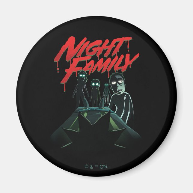 RICK UND MORTY™ | Nachtfamilie Magnet (Vorne)