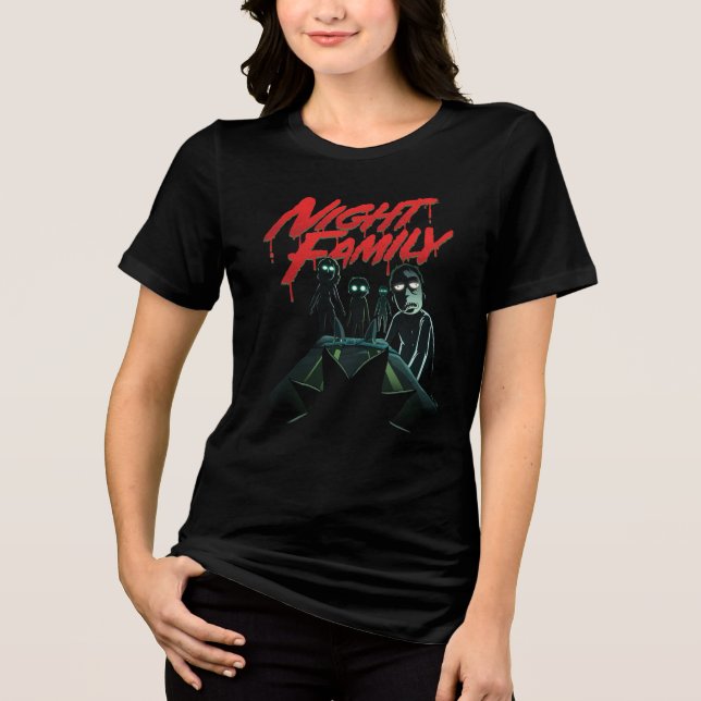 RICK UND MORTY™ | Nachtfamilie Tri-Blend Shirt (Vorderseite)