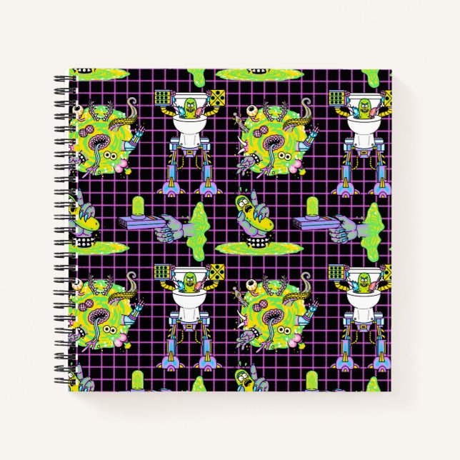 RICK UND MORTY™ | Pickle Rick Portal Muster Notizbuch (Vorderseite)