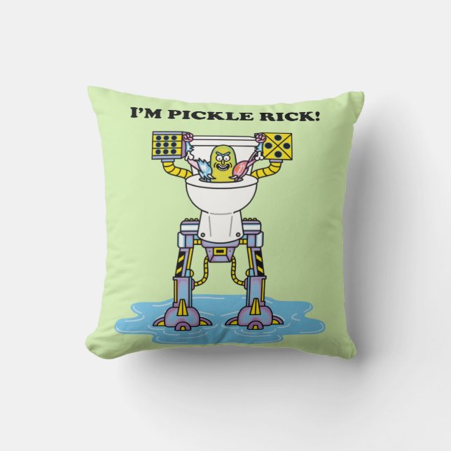 RICK UND MORTY™ | Pickle Rick Toilet Mech Kissen (Vorderseite)