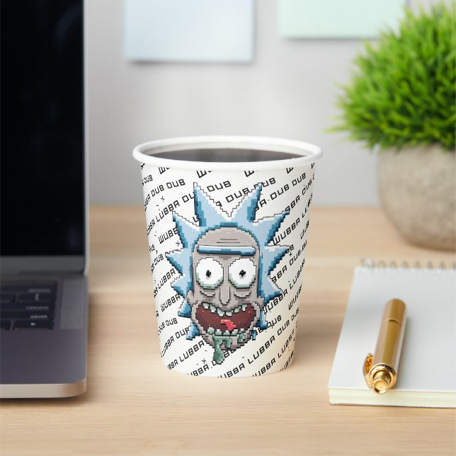 RICK UND MORTY™ | Pixel Vers Rick Drooling Head Pappbecher (InSitu)