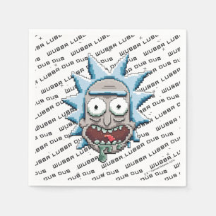 RICK UND MORTY™   Pixel Vers Rick Drooling Head Serviette
