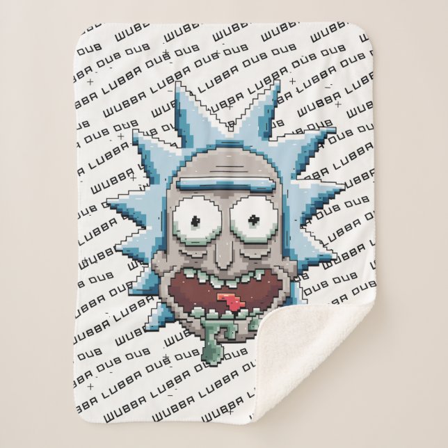 RICK UND MORTY™ | Pixel Vers Rick Drooling Head Sherpadecke (Vorderseite)