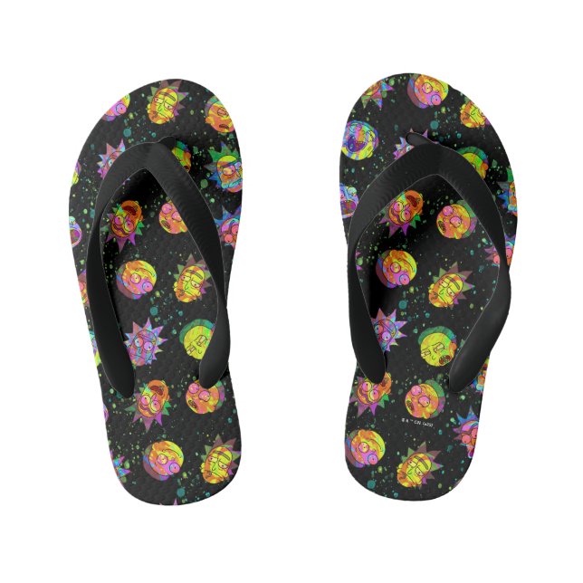 RICK UND MORTY™ | Psychedelisches Muster Kinderbadesandalen (Fußbett)