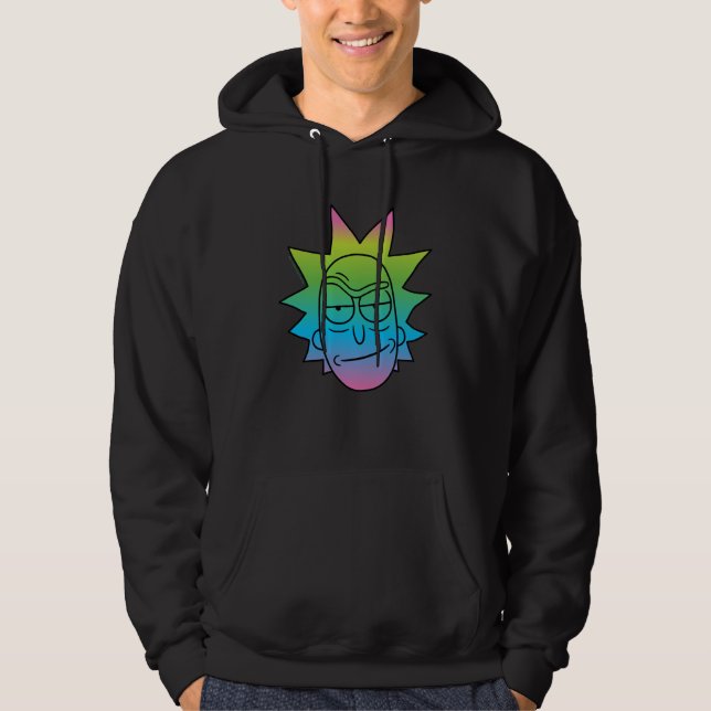 RICK UND MORTY™ | Rainbow Rick Head Hoodie (Vorderseite)