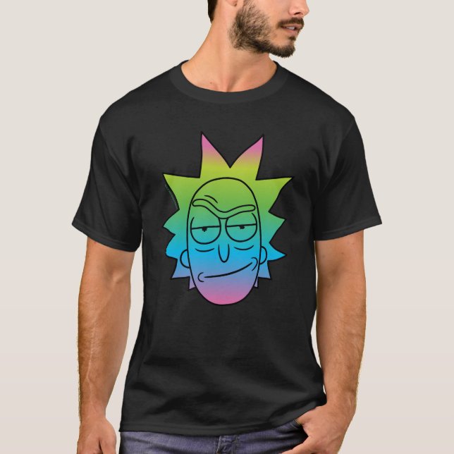 RICK UND MORTY™ | Rainbow Rick Head T-Shirt (Vorderseite)