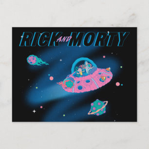 RICK UND MORTY™   Raumfahrt Einladungspostkarte