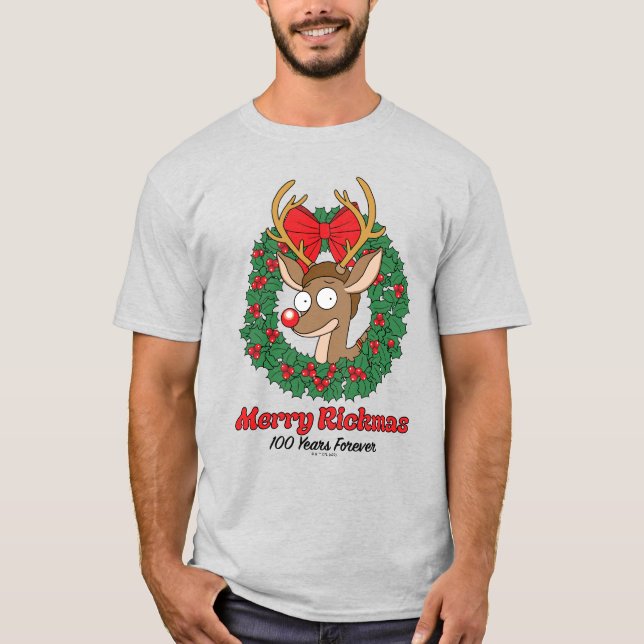 Rick und Morty | Reindeer Morty Merry Rickmas T-Shirt (Vorderseite)