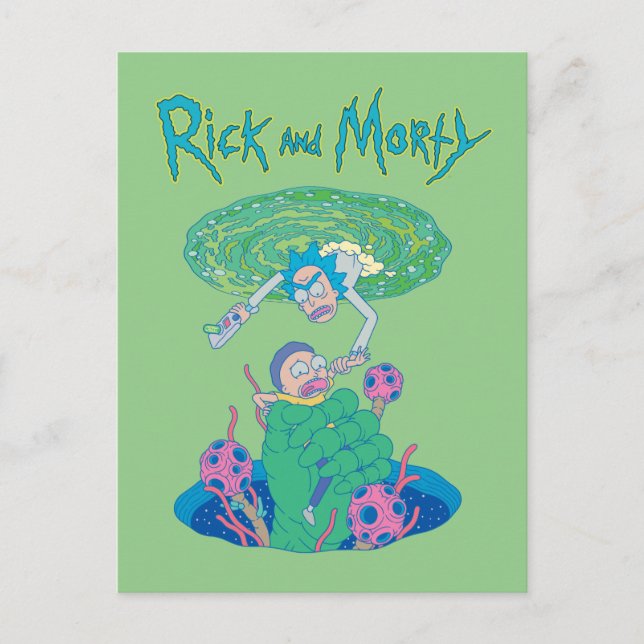 RICK UND MORTY™ | Rettung des Portals Einladungspostkarte (Vorderseite)