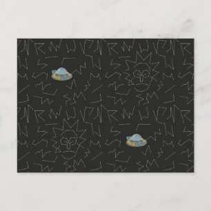 RICK UND MORTY™   Rick Constellation Pattern Einladungspostkarte