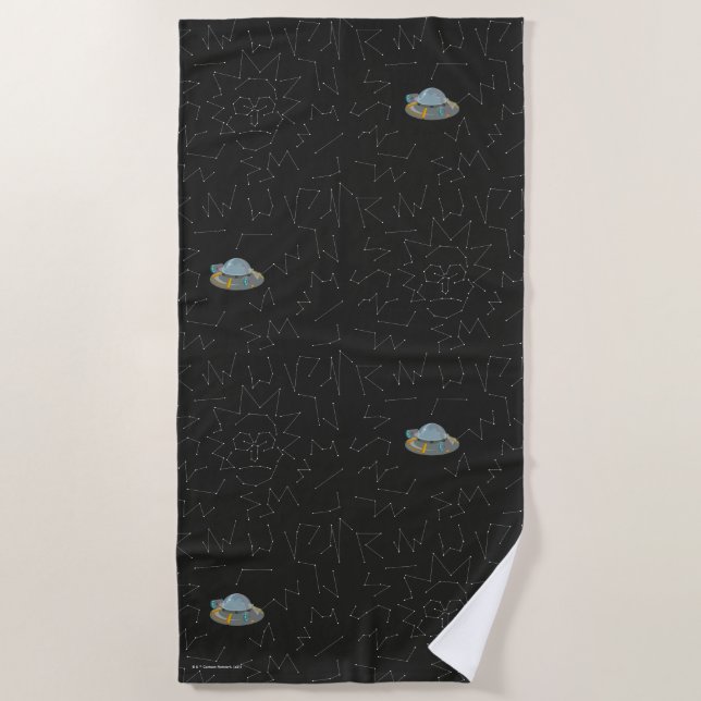 RICK UND MORTY™ | Rick Constellation Pattern Strandtuch (Vorderseite)